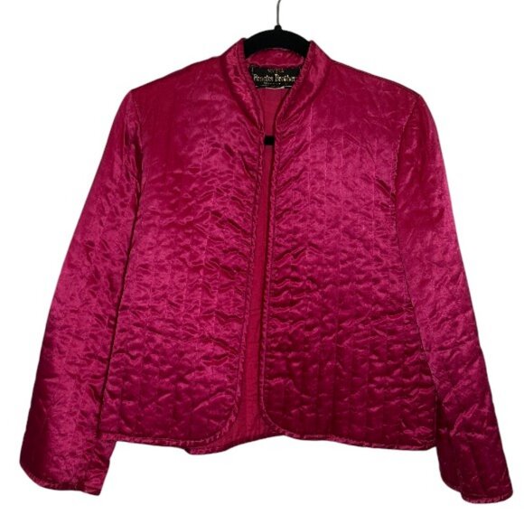 Brooks Brothers quilted open front jacket pink women's size 11 - Picture 1 of 5